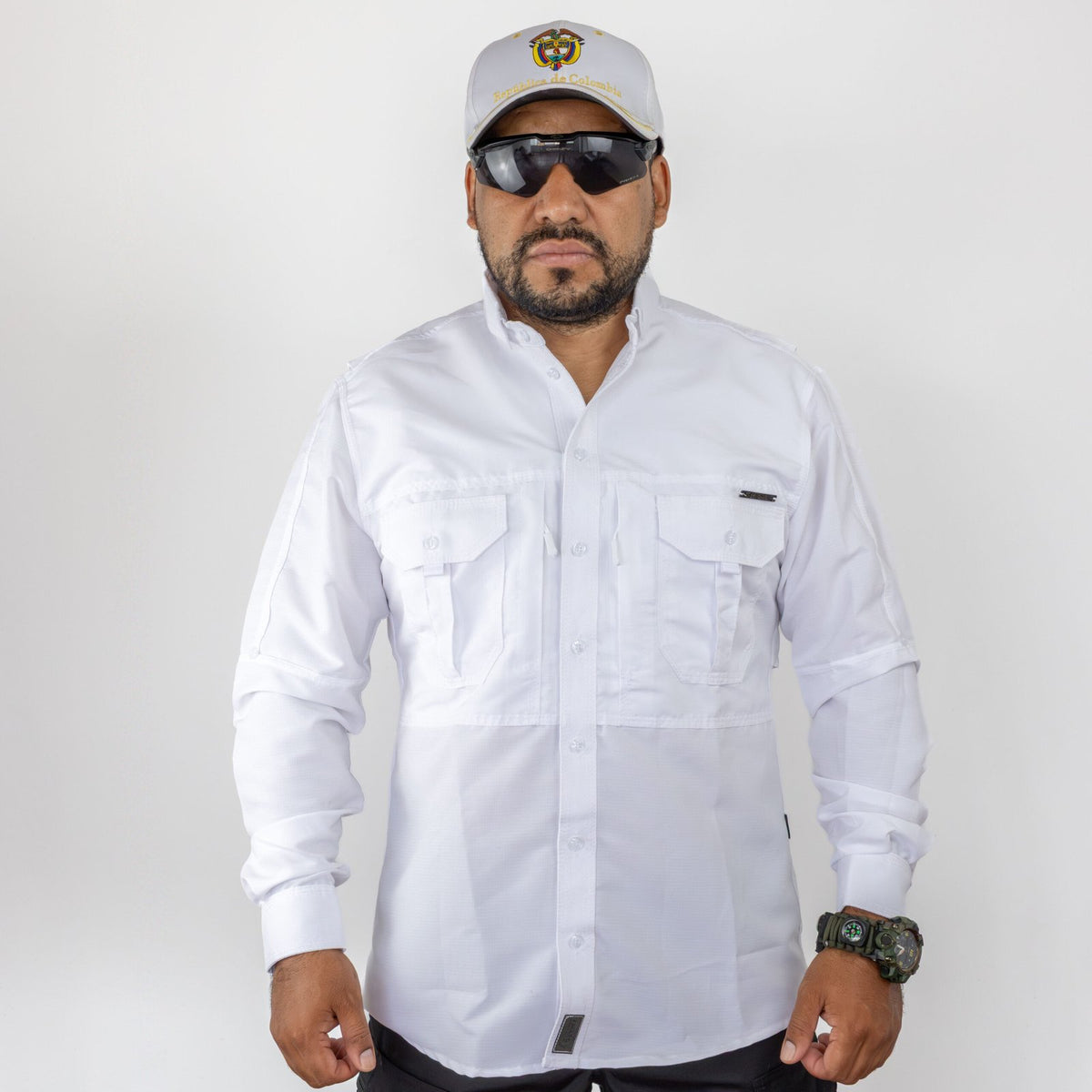Camisa Táctica Presidencial KMARG color Blanca