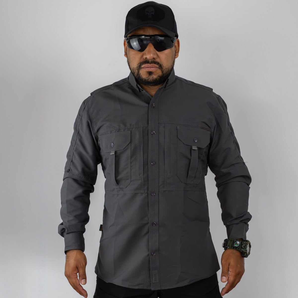 Camisa Táctica Presidencial KMARG color Gris Ratón