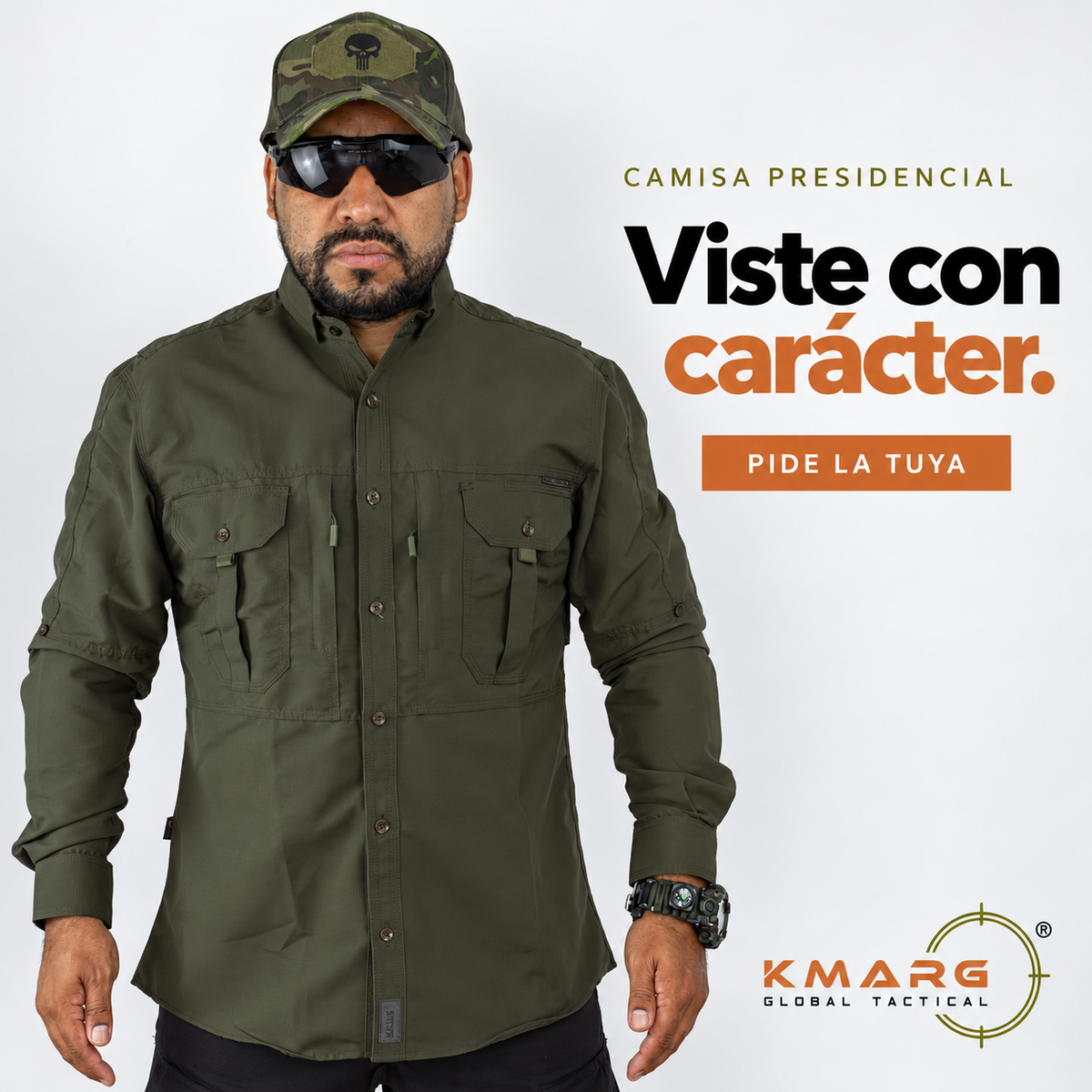 Camisa Presidencial Verde Militar