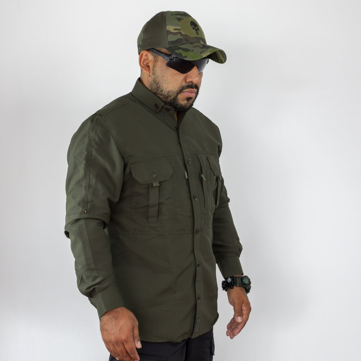 Camisa Presidencial Verde Militar