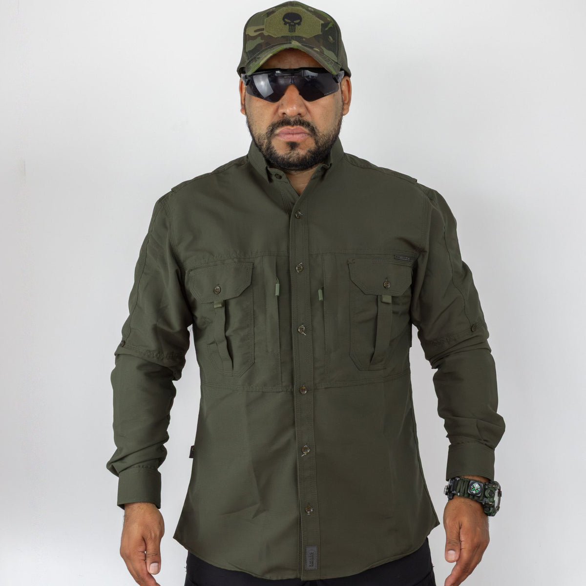 Camisa Táctica Presidencial KMARG color Verde Militar