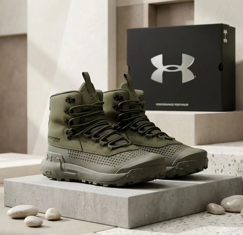 Bota Under Armour Storm Verde con suela crema